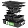NutriChef 8Piece Stackable Nonstick Bakeware Set Premium Steel Baking Pans Set Includes Round Cake Pan 6Cup Muffin Pans WideSquare Brownie Loaf Pans Cookie Sheet Roaster Pan Black