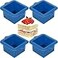 Webake Silicone Square Mold 3x3 Inch Mini Cake Pan for Individual Portion Baking Molds for Pastry Ice Cube Jelly Soap Candle Pack of 4