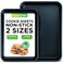NutriChef 2Piece Baking Sheet Non Stick Premium Carbon Steel Cookie Sheets for Baking Large and Medium Baking Trays for Oven Blue Diamond