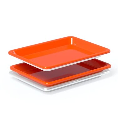 HIGHERHUMAN Fitted full coverage silicone pan liner turn any quarter sheet pan a nonstick baking sheet 2 pack