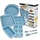 Aschef Economical 7in1 Oillimit Nonstick Silicone Baking Ring Cake Pan Cookie Sheet Molds Tray Heat Resistant Bakeware Tools for Muffin Loaf Bread Pizza Cupcake