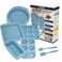 Aschef Economical 7in1 Oillimit Nonstick Silicone Baking Ring Cake Pan Cookie Sheet Molds Tray Heat Resistant Bakeware Tools for Muffin Loaf Bread Pizza Cupcake