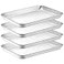CEKEE 4 Pack Baking Pans Set Nonstick Stainless Steel Cookie Sheets for Baking Heavy Duty Dishwasher Safe Sheet Pan10x7x1in Small Cookie Pans Cookie Pans Trays Sheets For Kitchen Restaurant
