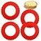 WYBG 4 Pcs Mini Pie Crust Shields Silicone Pie Pan Shield for Baking Mini Pie Crust Protector 4 to 6 in Red