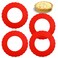 WYBG 4 Pcs Mini Pie Crust Shields Silicone Pie Pan Shield for Baking Mini Pie Crust Protector 4 to 6 in Red
