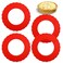 WYBG 4 Pcs Mini Pie Crust Shields Silicone Pie Pan Shield for Baking Mini Pie Crust Protector 4 to 6 in Red