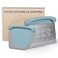 BIGFIT 2 IN 1 Upgrade Bench Scraper Dough Scraper for Pastry Bread Cake Pizza Stainless Steel Dough Cutter with Conversion Chart Measuring Scale Bowl Scraper Food Scraper for Kitchen Baking Blue
