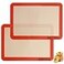 AMYONE Quarter Sheet Silicone Baking Mat 2 Pcs NonStick Silicone Baking Mats Cookie Sheet for 9x13 Baking Pan Reusable Baking Sheet Liners Compatible with Nordic Ware Naturals Quarter Sheet