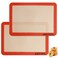 AMYONE Quarter Sheet Silicone Baking Mat 2 Pcs NonStick Silicone Baking Mats Cookie Sheet for 9x13 Baking Pan Reusable Baking Sheet Liners Compatible with Nordic Ware Naturals Quarter Sheet