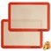 AMYONE Quarter Sheet Silicone Baking Mat 2 Pcs NonStick Silicone Baking Mats Cookie Sheet for 9x13 Baking Pan Reusable Baking Sheet Liners Compatible with Nordic Ware Naturals Quarter Sheet