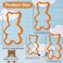 KAISHANE Teddy Bear Cookie Cutter Set 4 Pieces Plastic Biscuit Cutter for Kitchen Baking