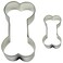 PME Set of 2 Bone Cookie and Cake Cutters Small Medium Standars SC608