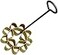 DDPremium Dok Jok Brass Mold Thai Dessert Maker Medium Rosette Lotus Flower Cookie Mold with Handle 314 Inch Diameter
