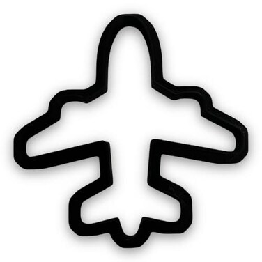 Bundle of Jet Airplane Cookie Cutter with Easy Push Design
