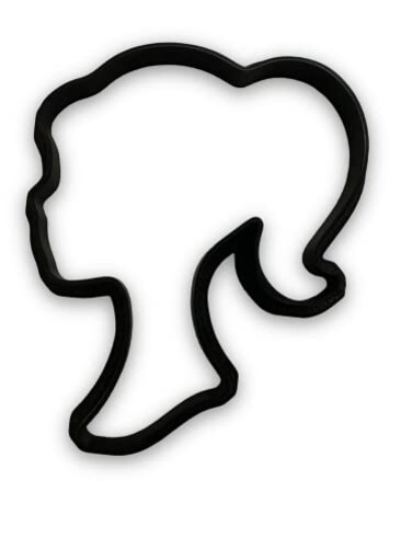 Bundle of Doll Head Cheerleader Cookie Cutter with Easy Push Design 4 inch