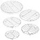 Patelai 5 Pieces Round Cooling Rack Circular Wire Rack 1210 97 6 Stainless Steel Round Baking and Cooling Steaming Cake Rack