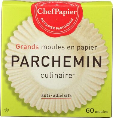 PaperChef Culinary Parchment Large Baking Cups 60 per box Pack of 6 boxes