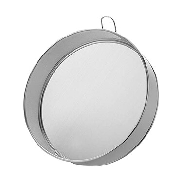 melostu Stainless Steel Flour Sieve Fine Mesh 80 Mesh Durable Professional Round Silver