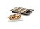 Lekue 4 Cavity Micro Perforated Mini Baguette Baking Pan Brown