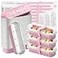 Ruckae 100 Pack Mini Loaf Cake Pan with Lids and Spoons Disposable Aluminum Tin Foil Pans Rectangle Mini Loaf Pans with Lids for BakingPartyPicnicsHolidays Pink