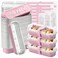 Ruckae 100 Pack Mini Loaf Cake Pan with Lids and Spoons Disposable Aluminum Tin Foil Pans Rectangle Mini Loaf Pans with Lids for BakingPartyPicnicsHolidays Pink