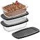 JoyJolt 3pc Loaf Pans for Baking Bread with Lids Baking Set 19 Quart Large Rectangular Baking Dish With Lid Oven Pan Banana Bread Pan Lasagna Pan Deep with Lid Bread Saver Container Airtight