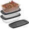 JoyJolt 3pc Loaf Pans for Baking Bread with Lids Baking Set 19 Quart Large Rectangular Baking Dish With Lid Oven Pan Banana Bread Pan Lasagna Pan Deep with Lid Bread Saver Container Airtight