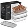 JoyJolt Glass Loaf Pan Set with Lid Rectangular 19 Quart Deep Meatloaf Banana Bread Loaf Pans