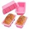 BAKER DEPOT Silicone Mini Bread Loaf Pans for Baking Nonstick Small Toast Cake Bakeware 65 inch Rectangle Mould DIY Handmade Soap Set of 4