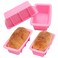 BAKER DEPOT Silicone Mini Bread Loaf Pans for Baking Nonstick Small Toast Cake Bakeware 65 inch Rectangle Mould DIY Handmade Soap Set of 4
