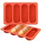 Webake 6 Inch Hot Dog Bun Pan 2 Pack SIlicone Hotdog Bun Molds Nonstick Bread Forms Mini Baguette Sandwich Baking Tray for Sub hoagie roll
