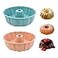PADELE 2 Pack Silicone Cake Pan Nonstick10 Inch Silicone Cake MoldsPound Cake Pan Baking Cake Pan for JelloGelatinCakeBrownie and BreadPinkBlue