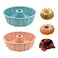 PADELE 2 Pack Silicone Cake Pan Nonstick10 Inch Silicone Cake MoldsPound Cake Pan Baking Cake Pan for JelloGelatinCakeBrownie and BreadPinkBlue