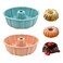 PADELE 2 Pack Silicone Cake Pan Nonstick10 Inch Silicone Cake MoldsPound Cake Pan Baking Cake Pan for JelloGelatinCakeBrownie and BreadPinkBlue