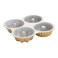 Nordic Ware 91377 Nordicware 9 Cup Bundt Quartet Pan Gold