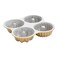 Nordic Ware 91377 Nordicware 9 Cup Bundt Quartet Pan Gold