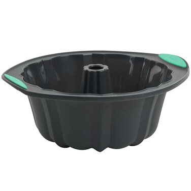 Trudeau Structure Silicone Fluted Cake Pan Grey Mint 85 Cups