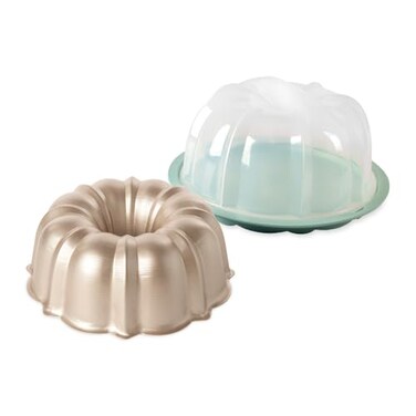 Nordic Ware Formed Orginal Bundt with Keeper 12 Cup Golden Hour