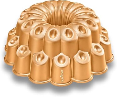 NutriChef 9 Inch Marquise Cake Pan Thick Heavy Cast Aluminum Bakeware Cake Mold for Cake with Fluted EasyRelease Edges for Uniform Browning Baking Nonstick HeatResistant Coating