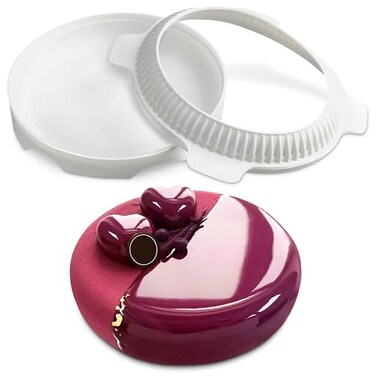 VIKROM Silicone Mousse Mold Round Silicone Cake Mold 75 Diameter 335Oz Capacity Easy to Use Store Dishwasher Safe Lightweight Suitable for Mousse Cakes Bread Brownies Kitchen Gifts for Chefs