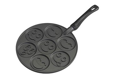 Nordic Ware Smiley Face Pancake Pan Silver 10 12 inch diameter