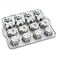 Nordic Ware Holiday Teacakes Cakelet 3 Cup Capacity Silver