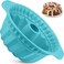 Kenond Silicone Fluted Pans Nonstick with Sturdy Handle Baking Molds Perfect Bakeware for Cake Jello Gelatin Bread Para Gelatinas 95 Inch Blue