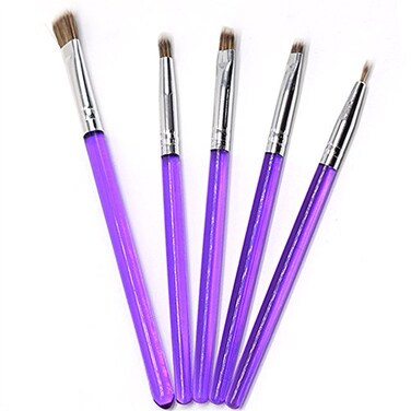 AK ART KITCHENWARE Sugar Cookie Brushes Set Gum Paste Flower Tools Fondant Cake Decorating Supplies Bakeware Kitchen Utensil Bakery Tools Set of 5pcs
