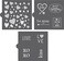 stencil ease Mini Hearts All Over Stencil Love and Kisses 3 Sheets 9 Stencil Value Pack