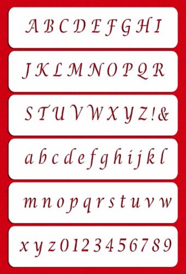 Designer Stencils Alphabet Cake Stencil Beigesemitransparent