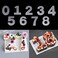 RAYNAG 08 Number Cake Stencils Flat Plastic Templates Cutting Number Mold 16 Inch Numerical Stencils for DIY Numbers CakesCookies