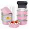 LNYZQUS 10oz80pack Mini Cake Foil Pans with Lids 4x4 Large Cupcake Pan Disposable RamekinsSmall Brownie Baking Cups Square Muffin Tin Cheesecake Containers HoldersPink