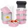 LNYZQUS 10oz80pack Mini Cake Foil Pans with Lids 4x4 Large Cupcake Pan Disposable RamekinsSmall Brownie Baking Cups Square Muffin Tin Cheesecake Containers HoldersPink