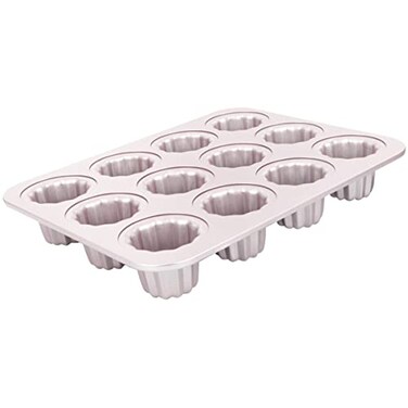 CHEFMADE Nonstick Canele Molds Baking Pans for Cupcakes 12 Cavities Cannels Mold Mini Cupcake Baking Tray Muffin Pan Bakeware Oven Molds